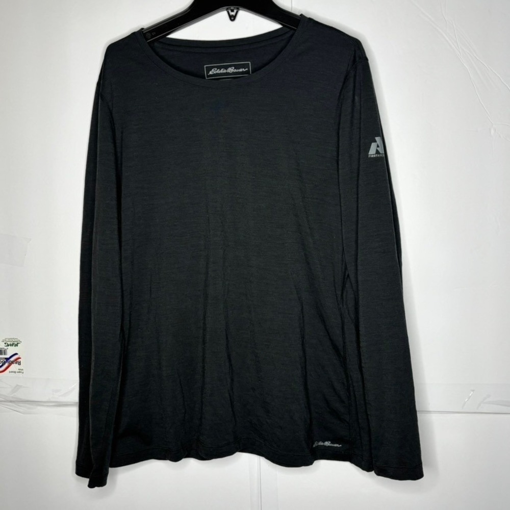 Eddie Bauer‎ First Ascent Long Sleeve Top Women XL Black Outdoor Performance